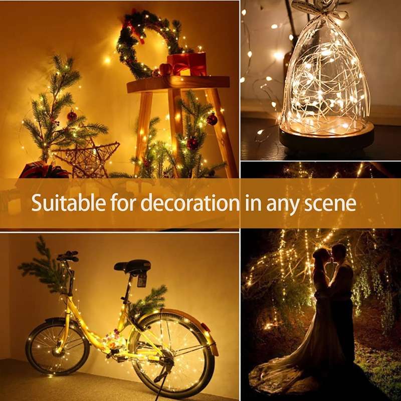 Led String Lights Battery Operated 20 light 2m Warm White - Outdoor
