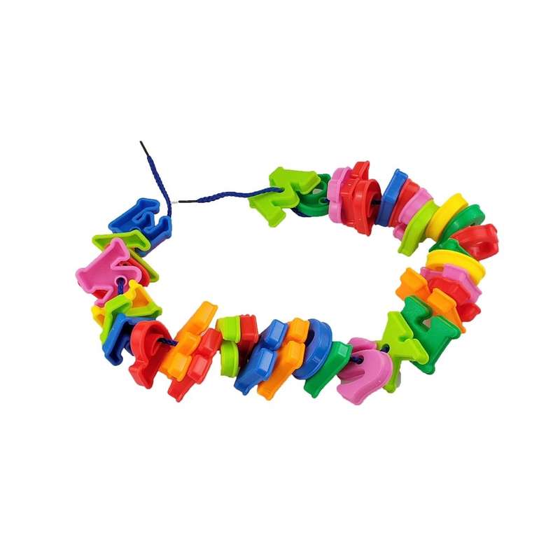 Blocks Letter Threading String Alphabet & Numbers 130 Piece Pack