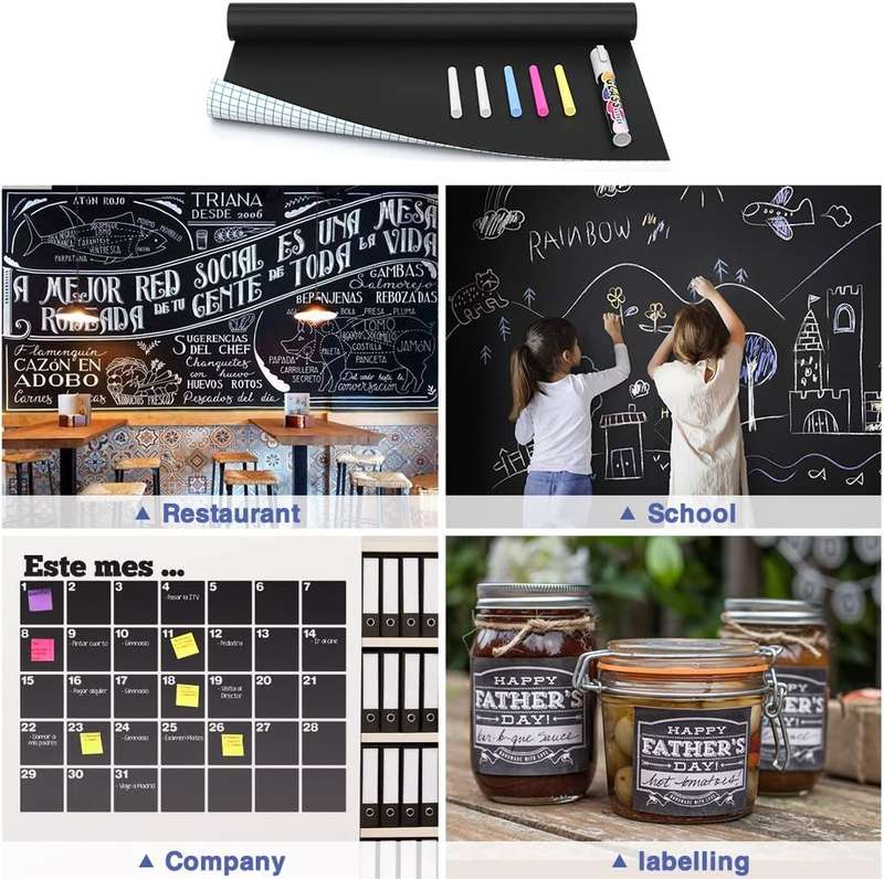 Blackboard Sticker Wall 2000mm X 600mm