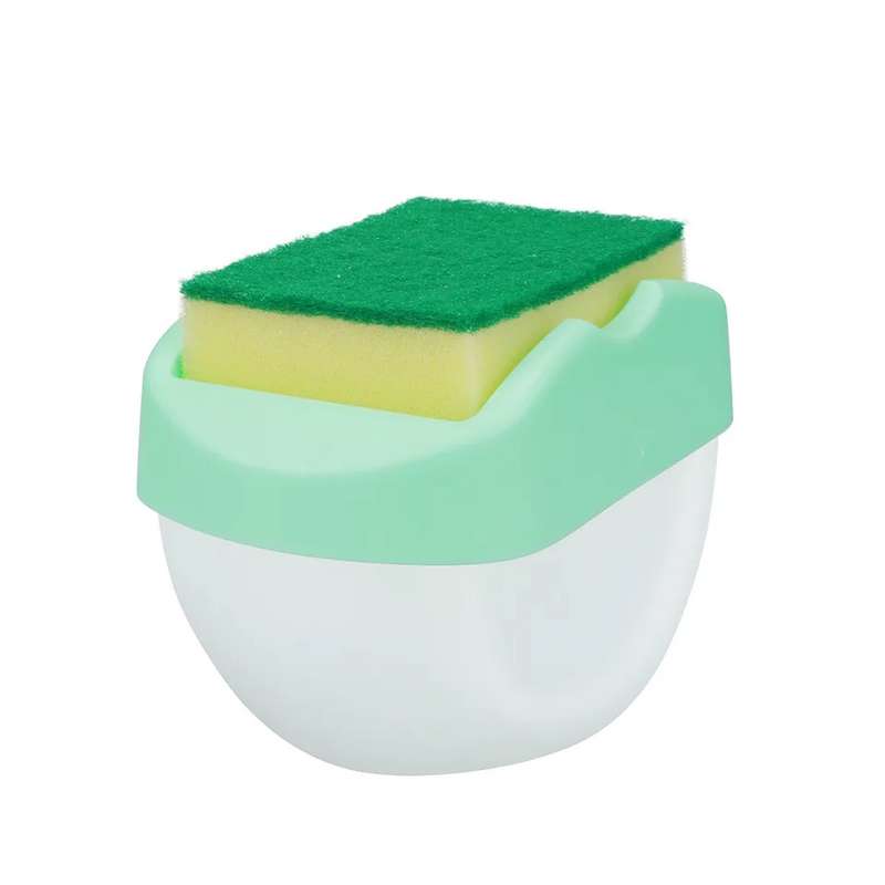 Kitchen Countertop Sink Soap Dispenser and Dish Soap Dispenser 2 in 1 With Sponge