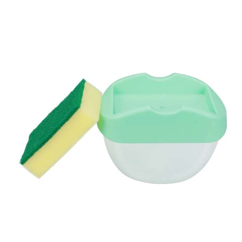 Kitchen Countertop Sink Soap Dispenser and Dish Soap Dispenser 2 in 1 With Sponge