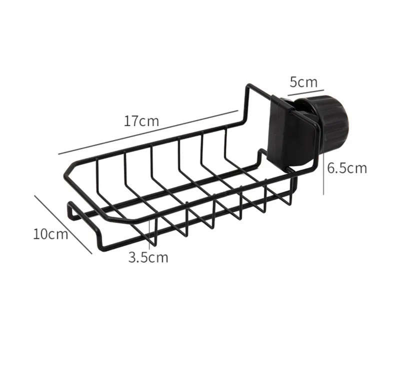 Drying Rack for Kitchen Mixer with Anti-Rust Frame in Black