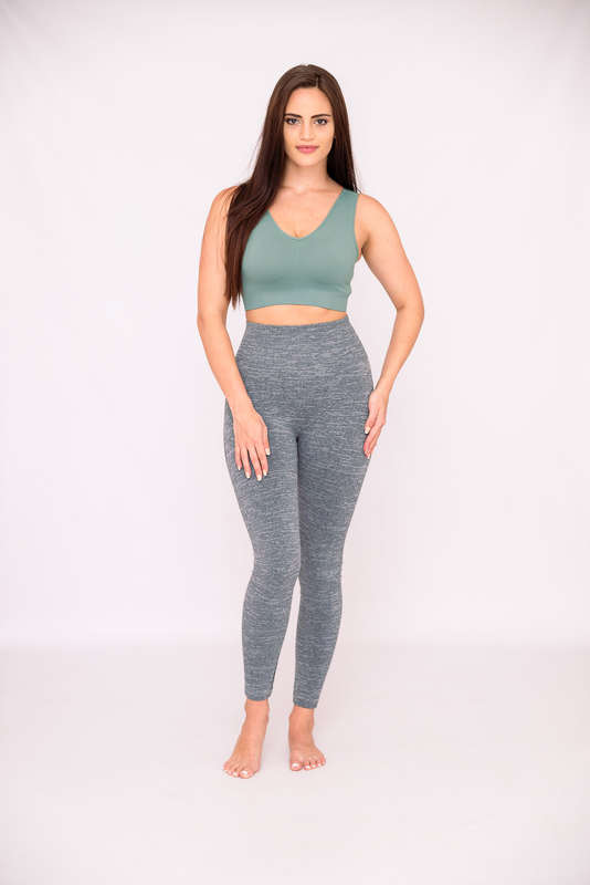 Ladies High Impact Ribbed Sports Bra with Removable Pad