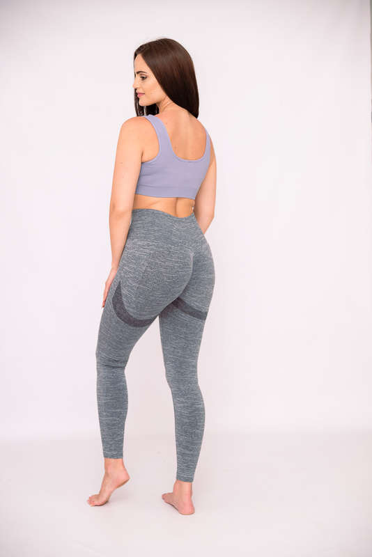 Ladies High Impact Ribbed Sports Bra with Removable Pad