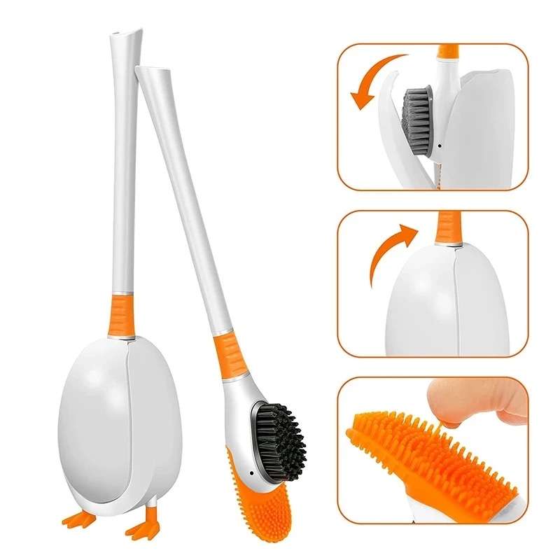 Silicone Toilet Brush Diving Duck