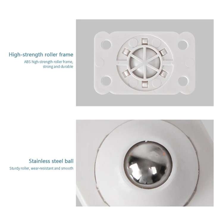 Universal Wheels Casters Self Adhesive 8 Pieces 360 Degrees 