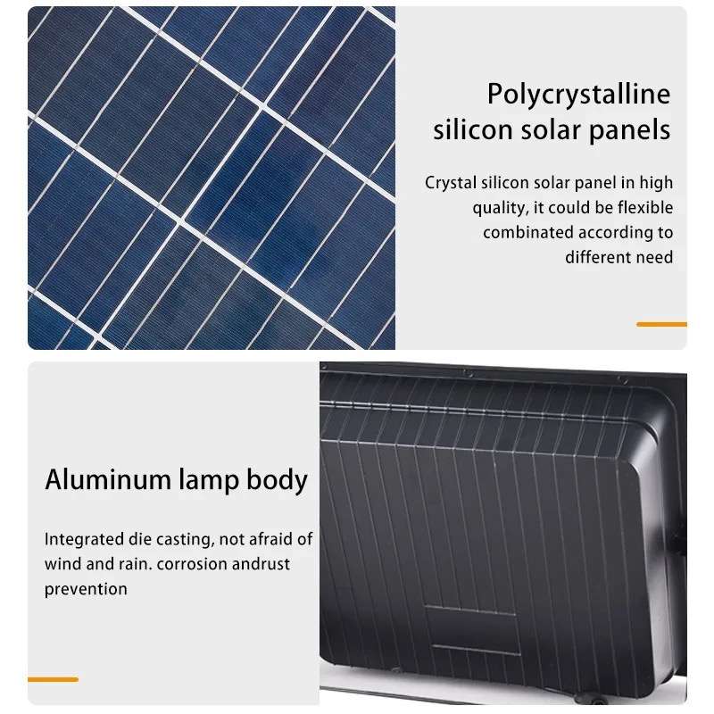 30w Led Solar Flood Lamp With Solar Panel & Smart Remote