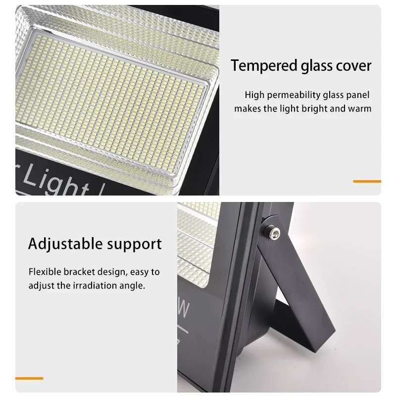 30w Led Solar Flood Lamp With Solar Panel & Smart Remote