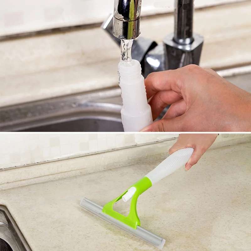 Window And Glass Cleaning Wiper With A Water Bottle