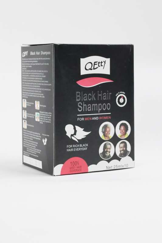 Instant Black Hair Shampoo for Men and Women Box Of 10 x 25ml Sachet