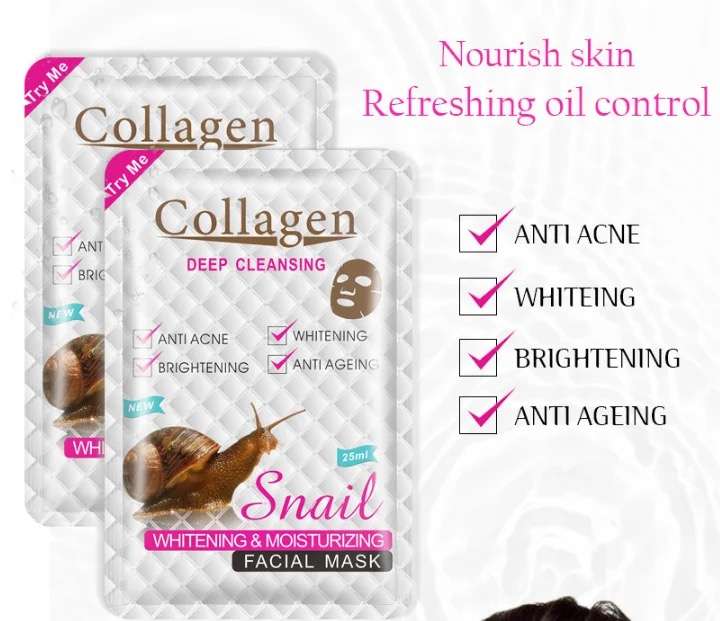 Collagen Deep Cleansing Snail Face Mask Box Of 10