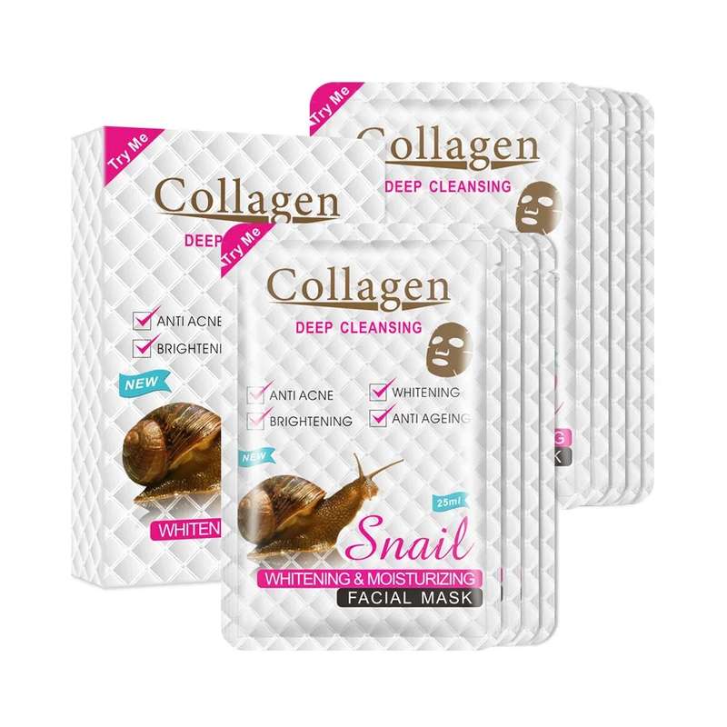 Collagen Deep Cleansing Snail Face Mask Box Of 10