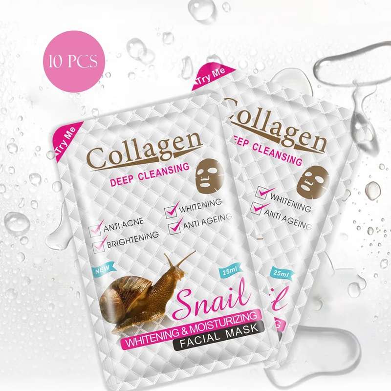 Collagen Deep Cleansing Snail Face Mask Box Of 10