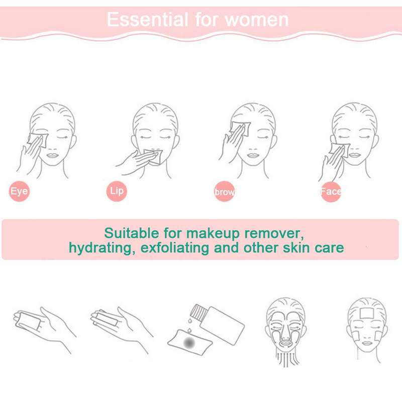 Makeup Remover Facial Cotton Pads 3 Ply Box Of 100 Incl Plastic Container Case