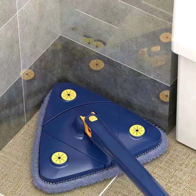 Rotatable Adjustable Triangle Cleaning Mop, 360° Microfiber Mop