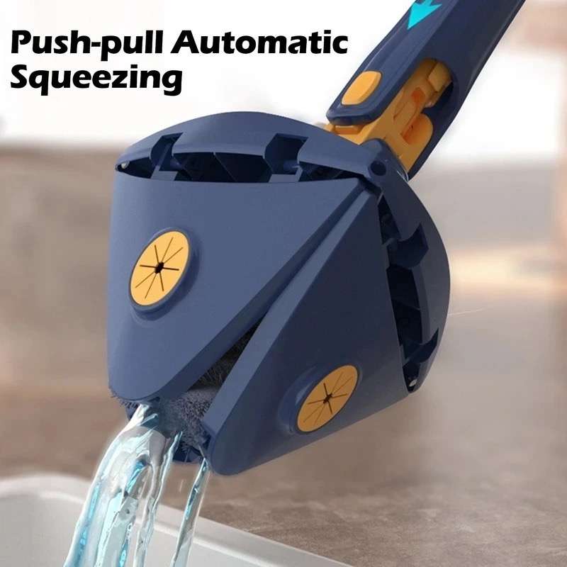 Rotatable Adjustable Triangle Cleaning Mop, 360° Microfiber Mop