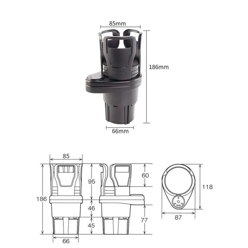 Universal Adjustable 2-in-1 Multifunctional Cup Holder For Car