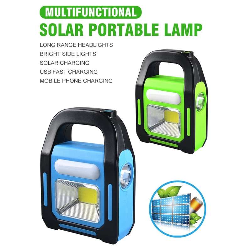 Portable 3 IN 1 Solar USB Rechargeable Power Bank LED Work Light JD-925