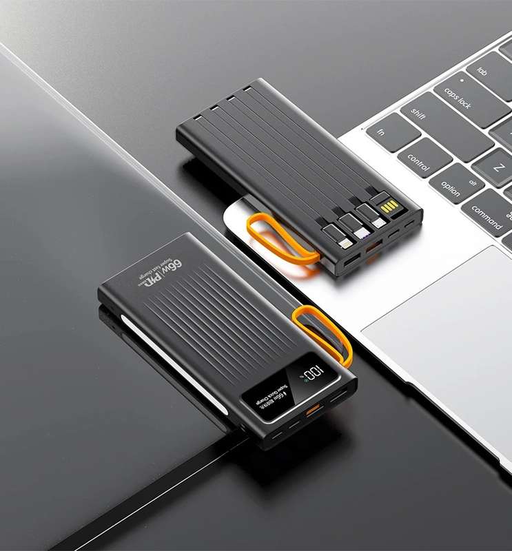 20000 mAh Fast Charge Power Bank With LED Screen LED Light 66W