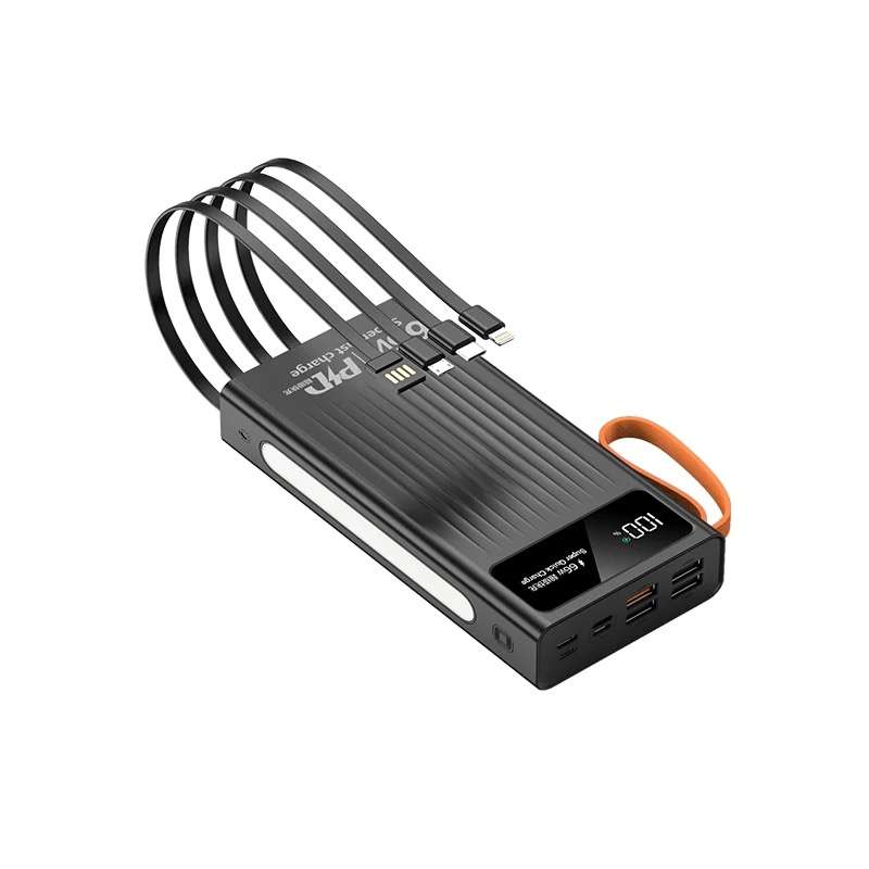 20000 mAh Fast Charge Power Bank With LED Screen LED Light 66W