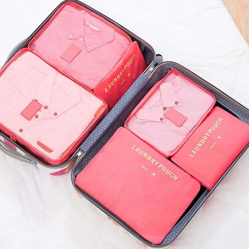 6Pcs Travel Luggage Organizer Bags for Backpack Suitcases