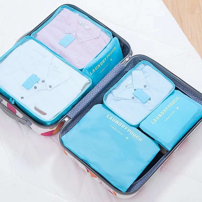 6Pcs Travel Luggage Organizer Bags for Backpack Suitcases
