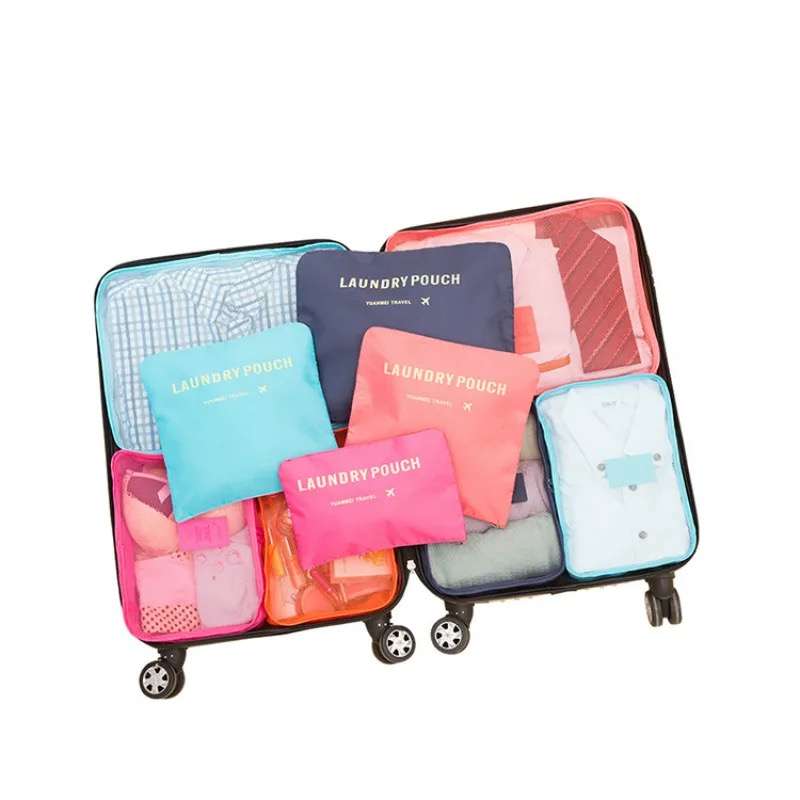6Pcs Travel Luggage Organizer Bags for Backpack Suitcases