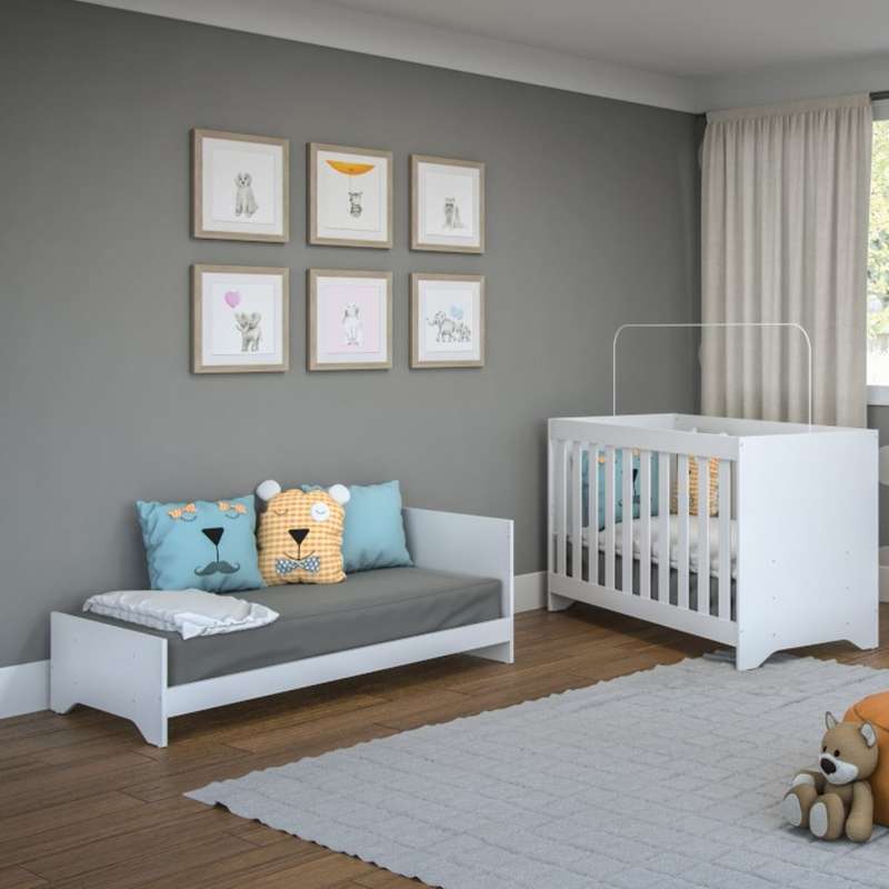 Baby Modern Cot Crib Bed 3 In 1