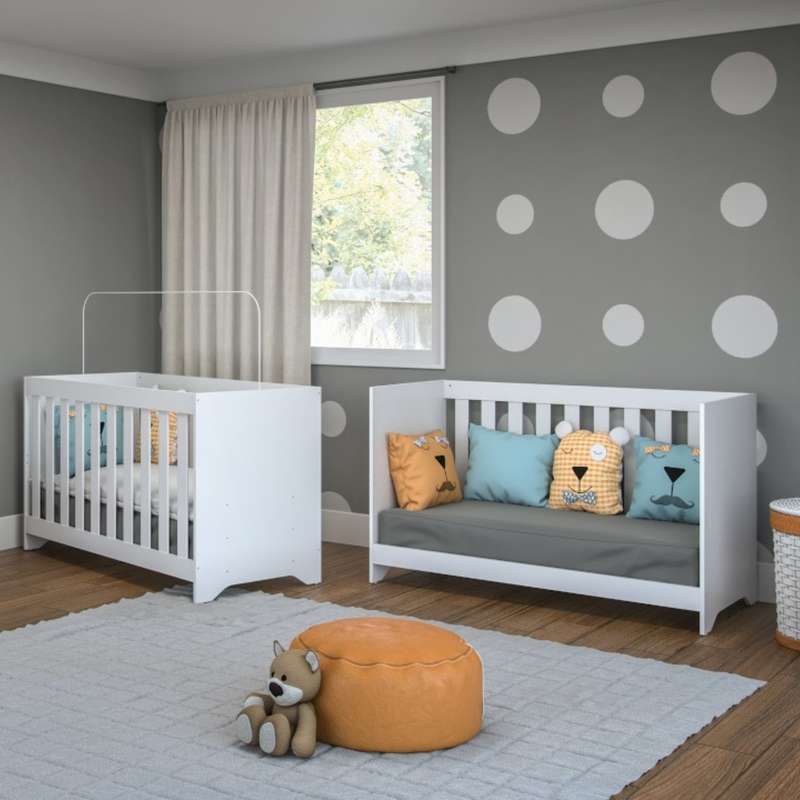 Baby Modern Cot Crib Bed 3 In 1