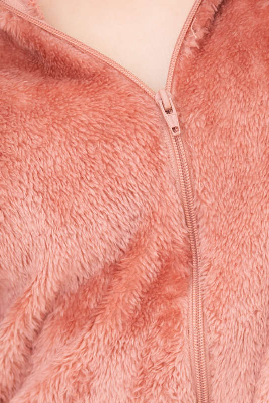 Juliet Zip-Up Sherpra Huggle Hoodie Winter Gown With Deep Pockets Blush