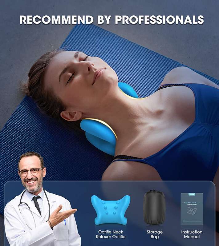 Optical Shoulder & Neck Relaxer Stretcher Pillow - Pain Relief & Chiropractic Pillow