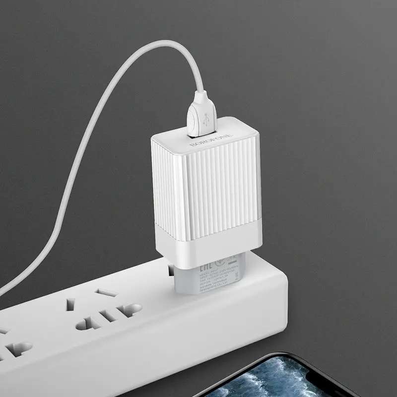 Quick Charge Adapter With USB Cable 1m Set