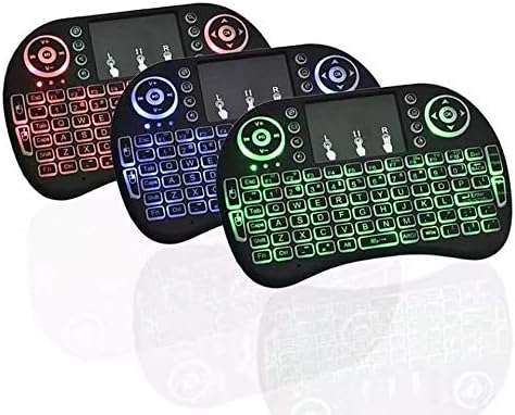 Mini 2.4GHz Backlit Wireless Keyboard Touchpad for Android TV Box PC 3 Colour
