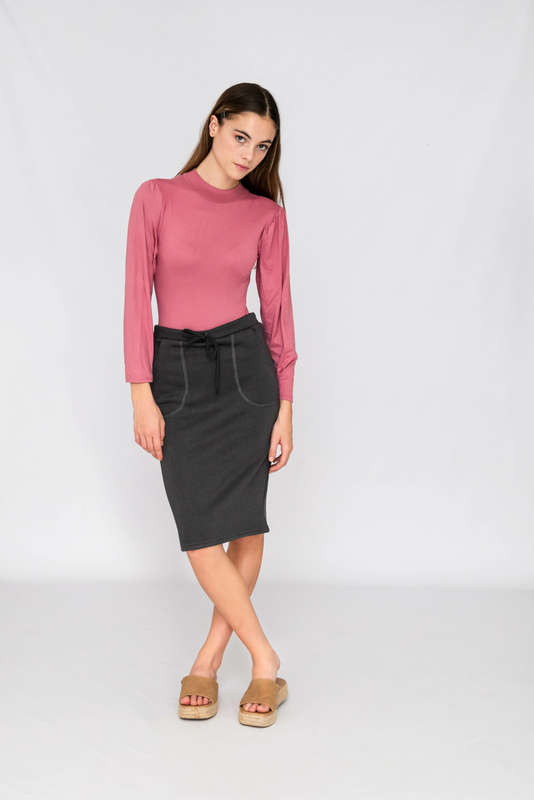Fiona Bodycon Drawstring Skirt With Pockets