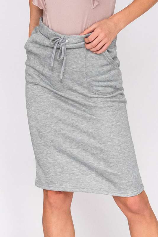 Fiona Bodycon Drawstring Skirt With Pockets