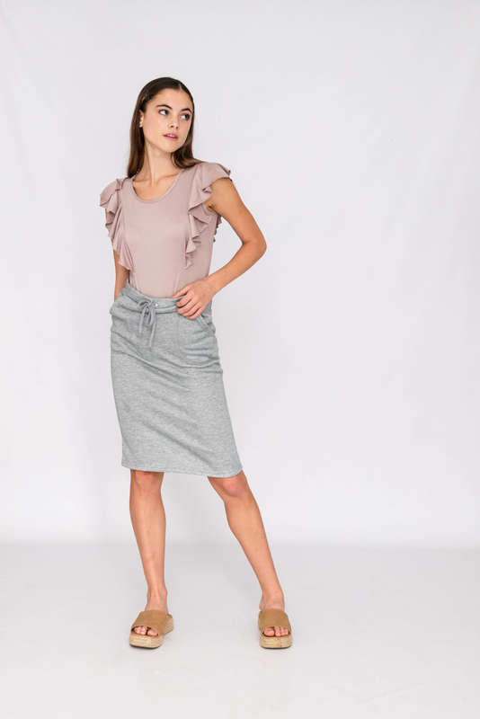 Fiona Bodycon Drawstring Skirt With Pockets