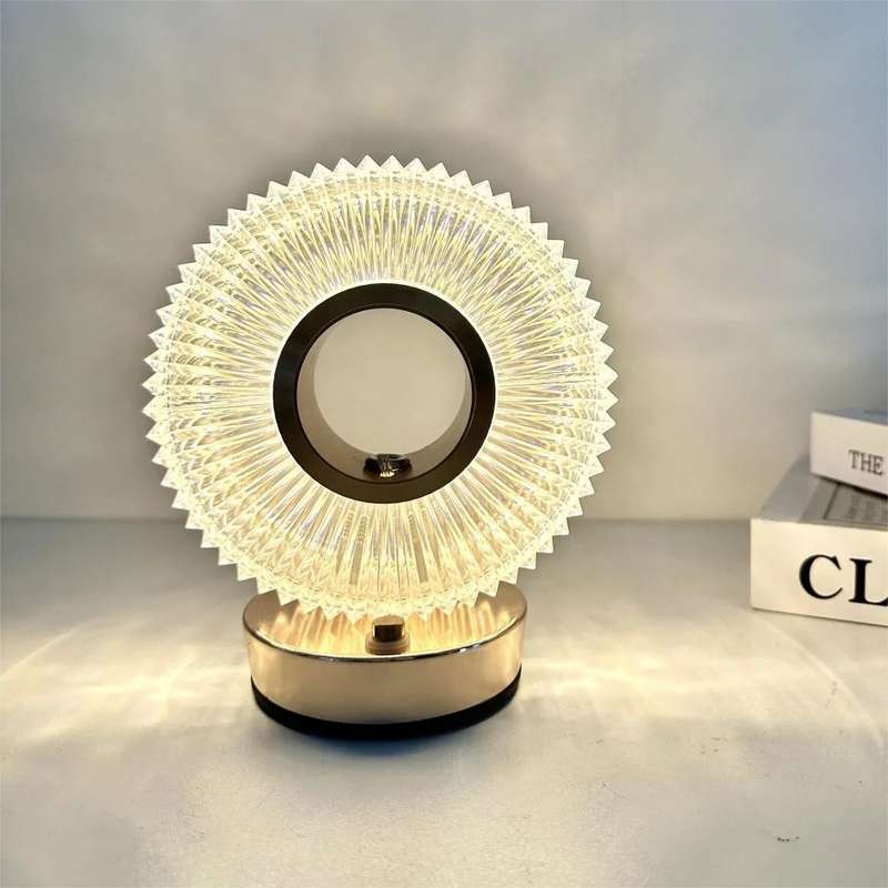 Touch Control Crystal Rechargeable Table Desk Lamp