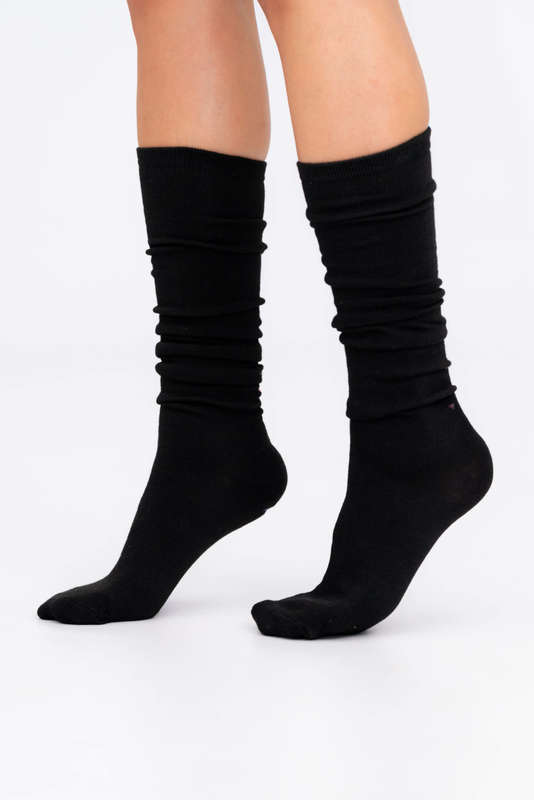 Womens Knee High Socks Black