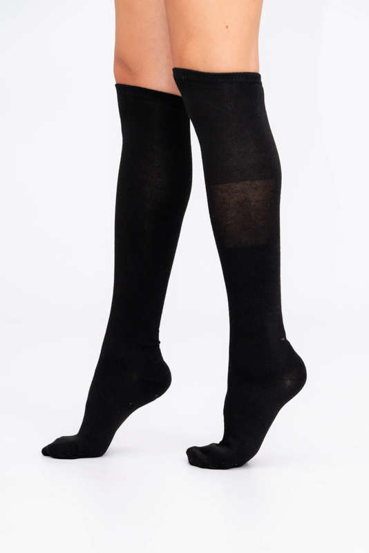Womens Knee High Socks Black