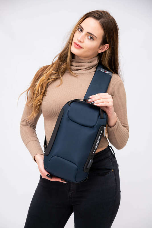 Anti Theft Sling Crossbody Bag Shoulder Backpack with USB Charging Port Waterproof Chest Bags Cas...