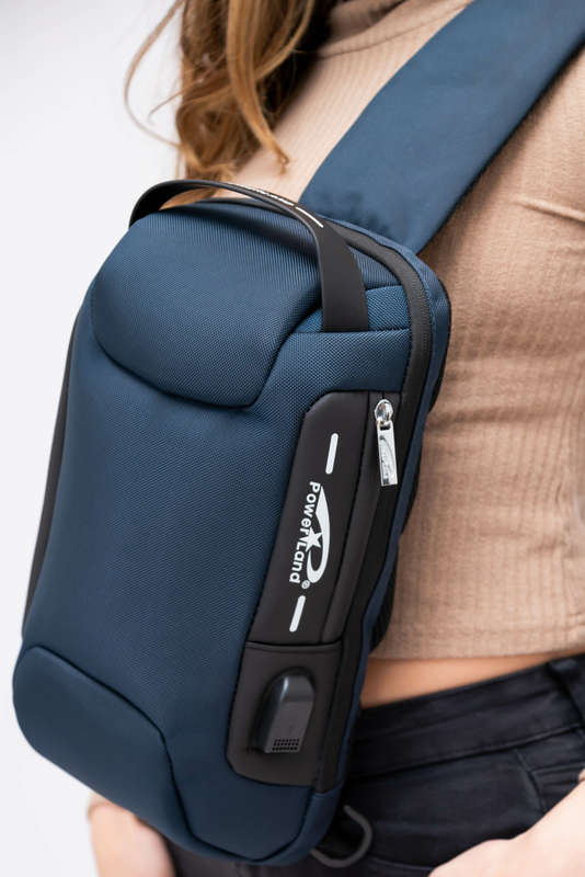Anti Theft Sling Crossbody Bag Shoulder Backpack with USB Charging Port Waterproof Chest Bags Cas...