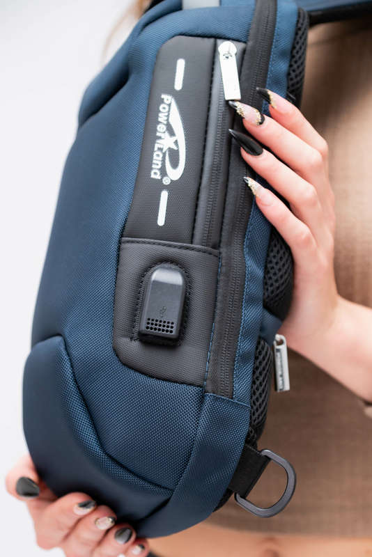 Anti Theft Sling Crossbody Bag Shoulder Backpack with USB Charging Port Waterproof Chest Bags Cas...