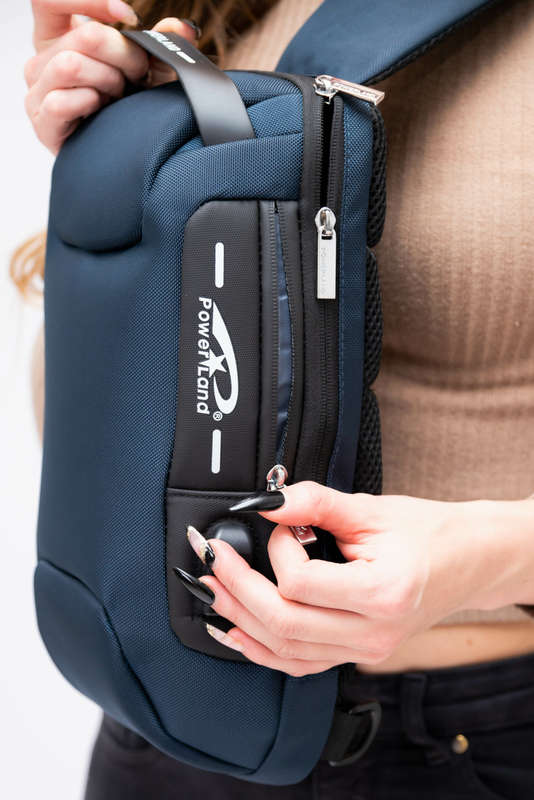 Anti Theft Sling Crossbody Bag Shoulder Backpack with USB Charging Port Waterproof Chest Bags Cas...