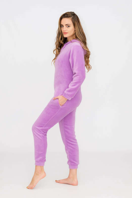 Ladies Hooded Winter Onesie Jumpsuit Pyjama With Pockets