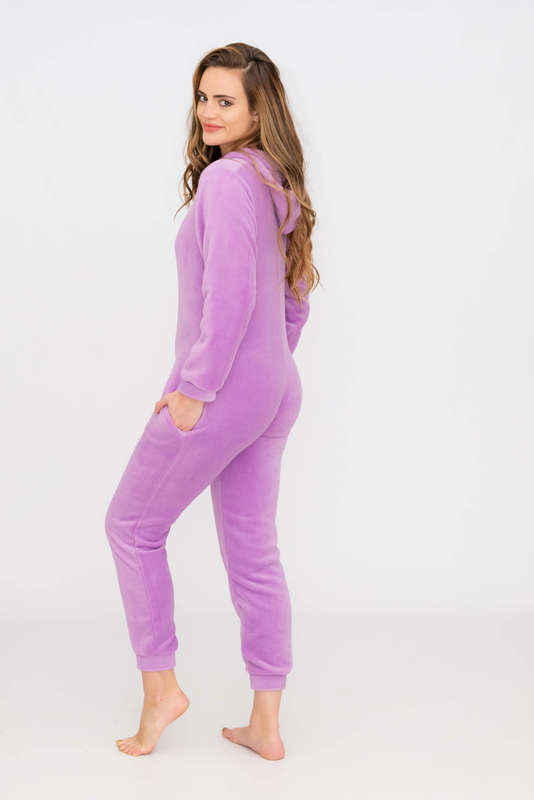 Ladies Hooded Winter Onesie Jumpsuit Pyjama With Pockets