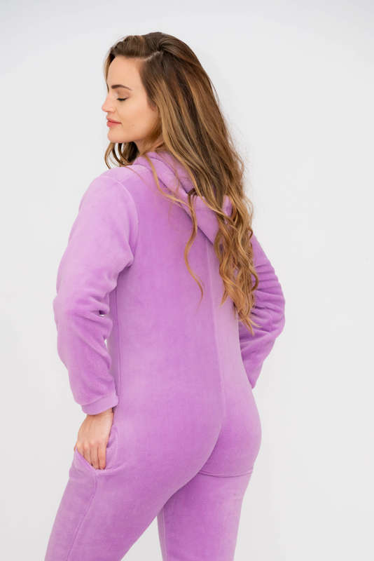 Ladies Hooded Winter Onesie Jumpsuit Pyjama With Pockets