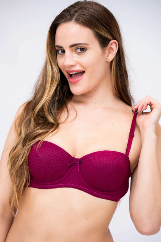 Serenity Luxury Padded Half Cup Bra With Underwire C Cup