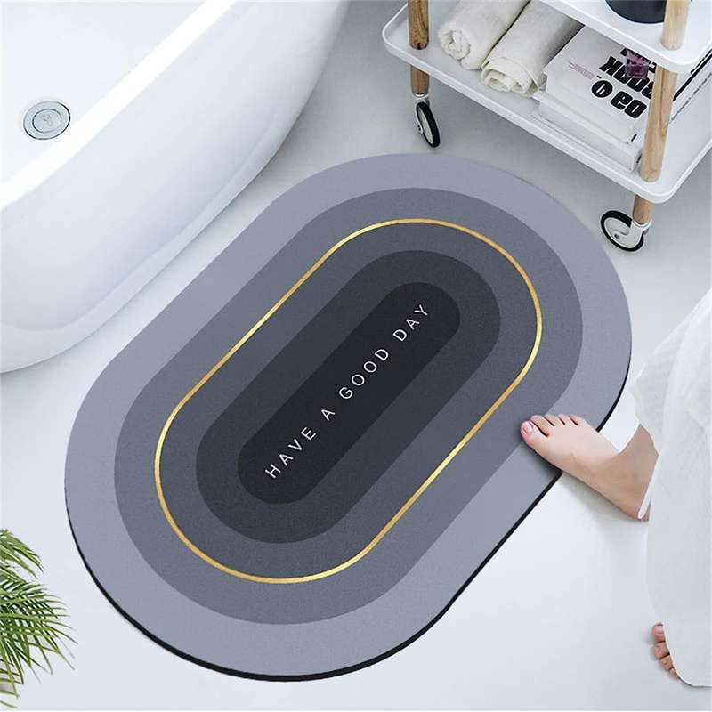 Ultra Absorbent Oval Bathroom Mat