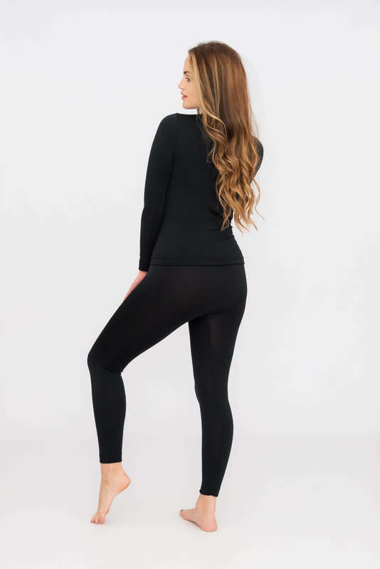 Ladies Thermal Set With Fleece Line Thermal Leggings &amp; Matching Fleece Thermal Top