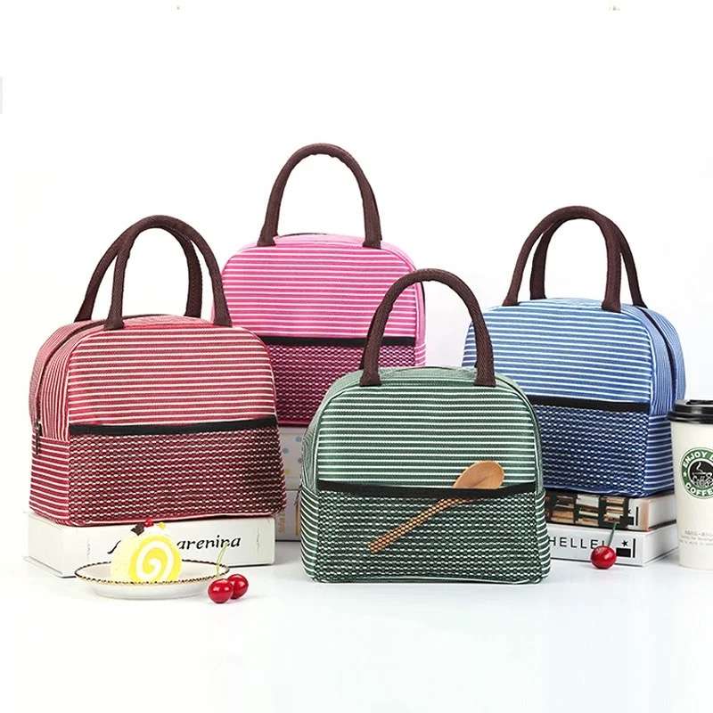 Senza® Stripe Thermal Insulated School Lunch Bag PROMO-2-FOR-1
